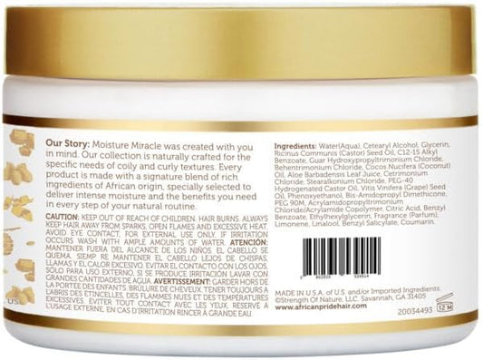 African Pride Moisture Miracle Aloe Coconut Oil Deep Conditioner 12Oz