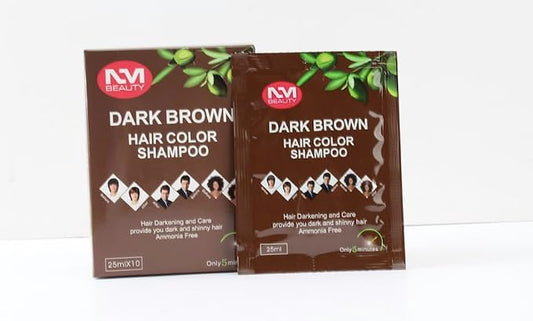 NM Beauty Dark Brown Hair Shampoo Instant Dark Brown 25ml X 10