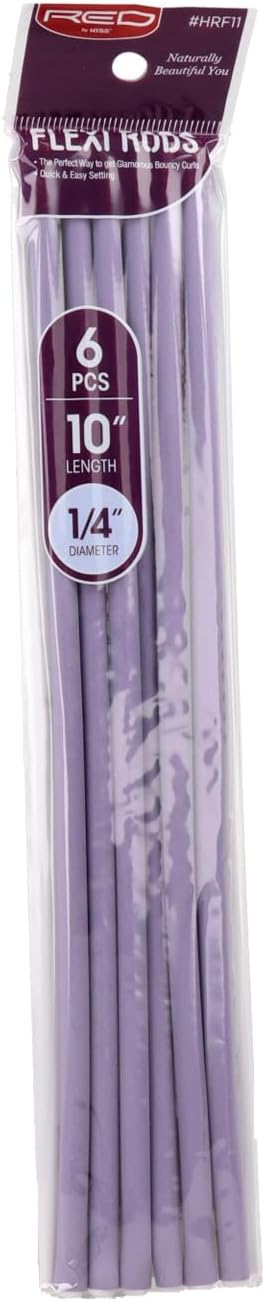 Red By Kiss Flexi Rods 10' 1/4' 6Pcs Pack Lavender