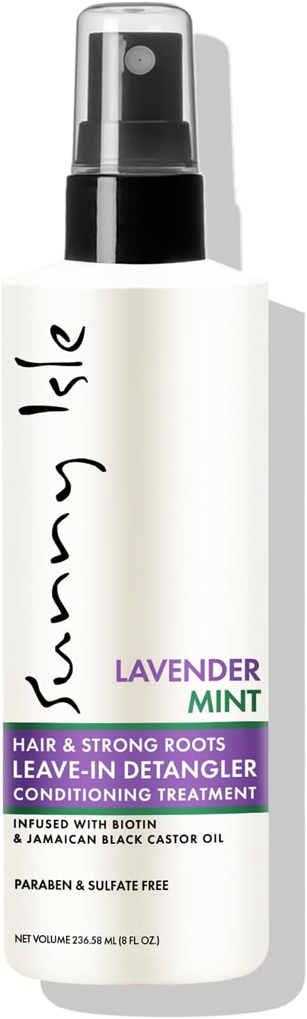 Sunny Isle Lavender Mint Hair and Strong Roots Leave-In Detangler Conditioner 8oz
