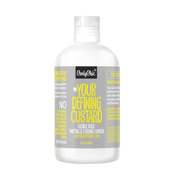 CurlyChic Your Defining Custard Curl Defining & Moisturizing Styling Cream 12 Oz