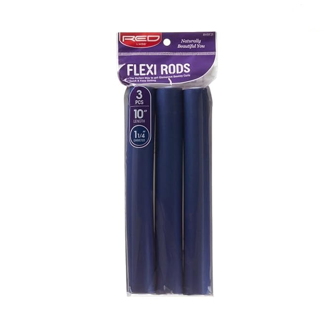 Red by Kiss Flexi Rods 10 Length  1 1/4' 3Pcs