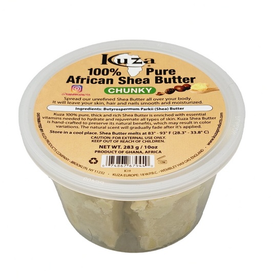 Kuza 100% African Shea Butter White Chunky - 10 Oz - product detail | CC Hair & Beauty