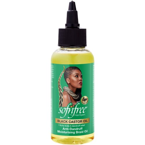 Sofnfree The HairXpert Black Castor Oil Anti Dandruff Moisturising Braid Oil - 100ml