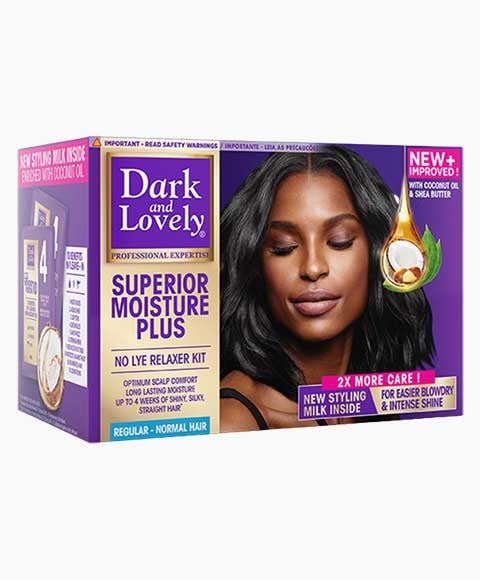 Dark And Lovely Moisture Plus No-Lye Relaxer Kit Regular