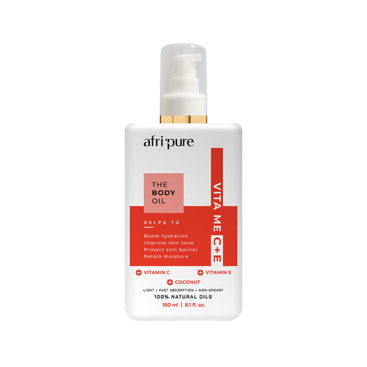 Afri Pure Body Oil Vit E And C 180ml