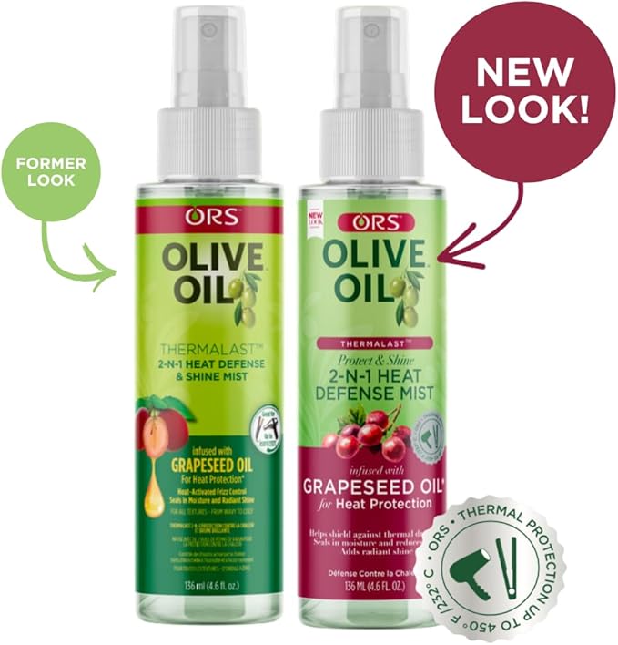 ORS Olive Oil 2-in-1 Shine Mist and Heat Defense Hair Spray 136ml