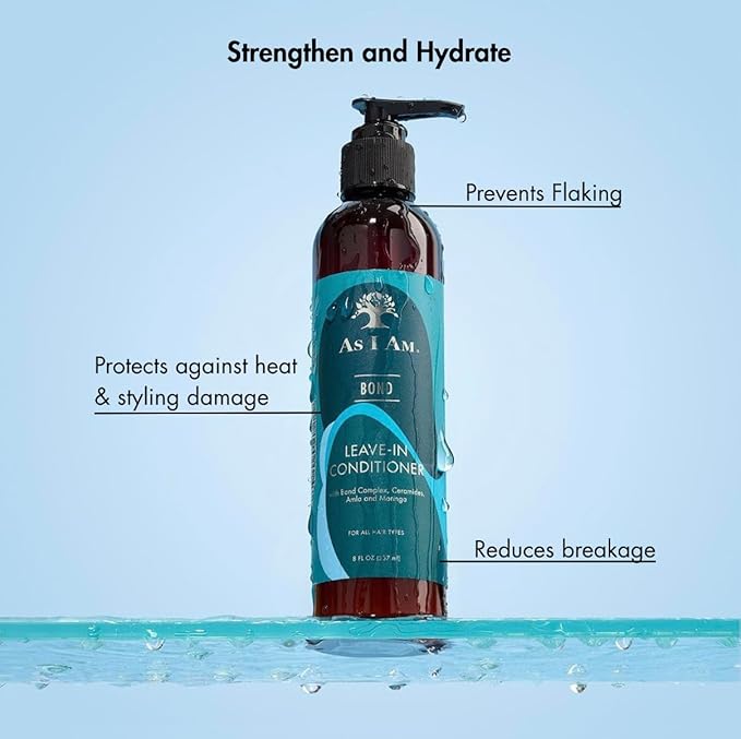 As I Am Bond Leave-In Conditioner With Moringa, Amla, & Ceramides 8oz