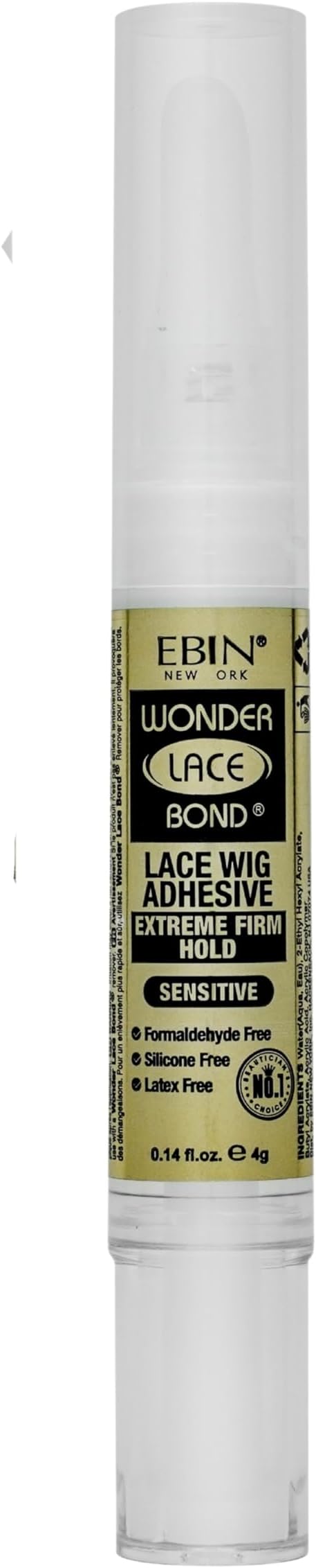 Ebin New York Wonder Lace Bond Silicone Pen Type Sensitive Extreme Firm Hold 4g