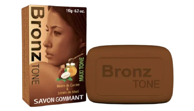 Bronze Tone Exfoliating Soap Cocoa Butter Honey