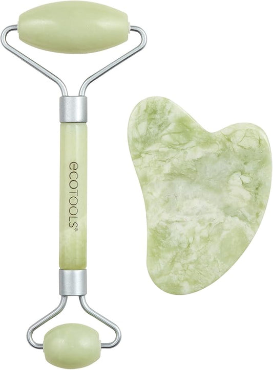 EcoTools Jade Facial Roller and Gua Sha Stone Duo 1 Pack