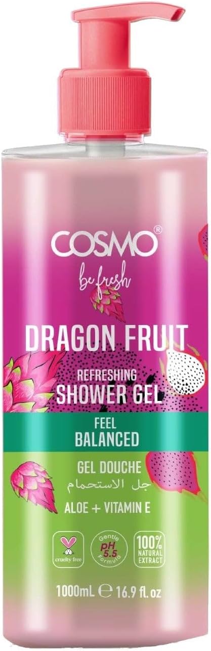 Cosmo Be Fresh Dragon Fruit Shower Gel with Aloe & Vitamin E 1000ml