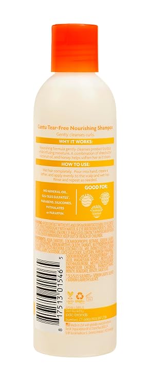 Cantu Care for Kids TearFree Nourishing Shampoo, Coconut, 8 Fl Oz