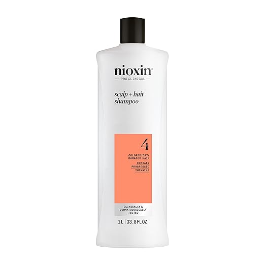 Nioxin System 4 Scalp + Hair Thickening Shampoo for Colored, Dry, & Damaged Hair 1L