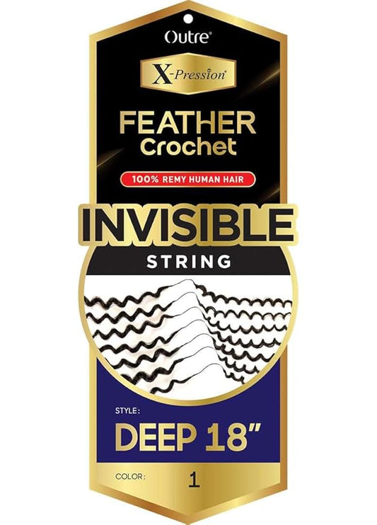 Outre X-Pression 100% Remy Human Feather Crochet Braid - Human Crochet Deep 18"