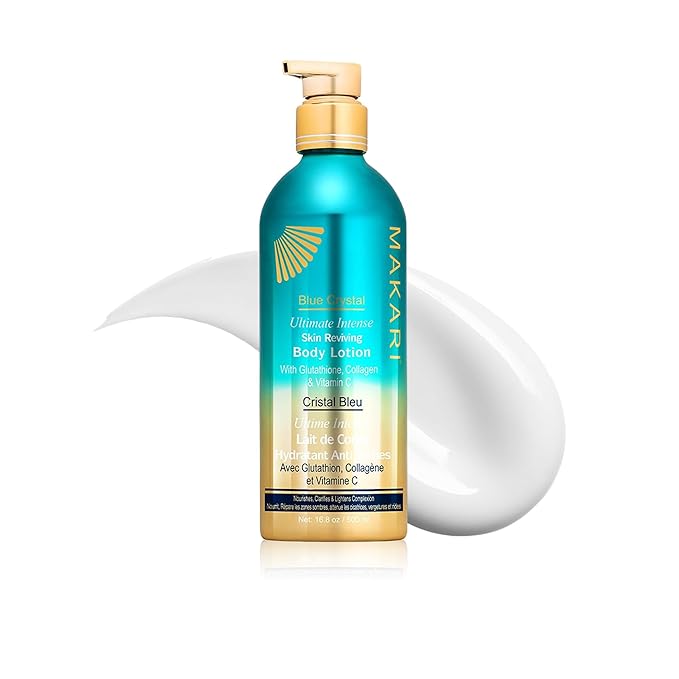 Makari Ultimate Intense Blue Crystal Skin Reviving Body Lotion 16.8 oz