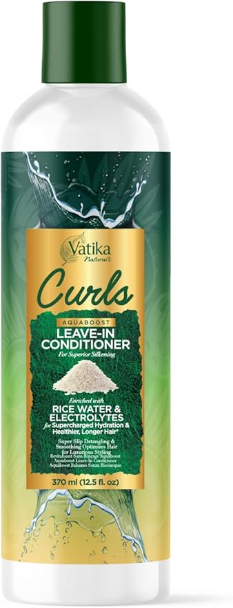 Vatika Naturals Curls AQUABOOST Leave-In Conditioner 370ml | CC Hair & Beauty UK