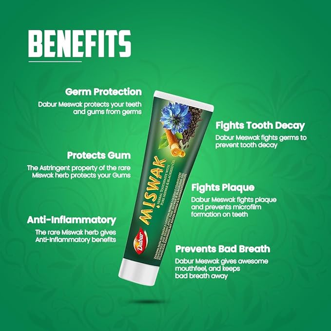 Dabur Miswak Blackseed Toothpaste - 100ml