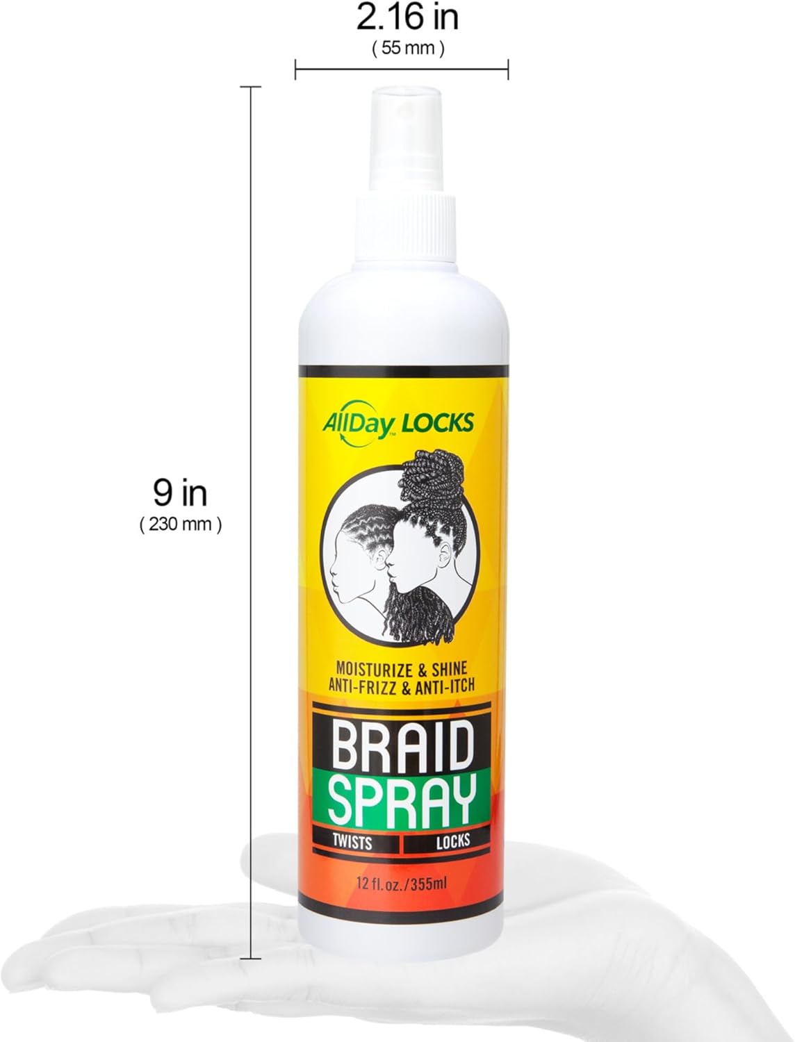 AllDay Locks Braid Spray 12oz