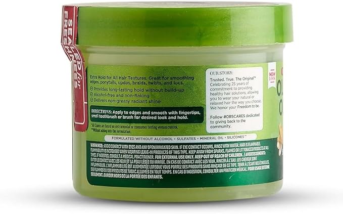 ORS Olive Oil Edge Control Hair Gel Infused with sweet Almond Oil 4 oz
