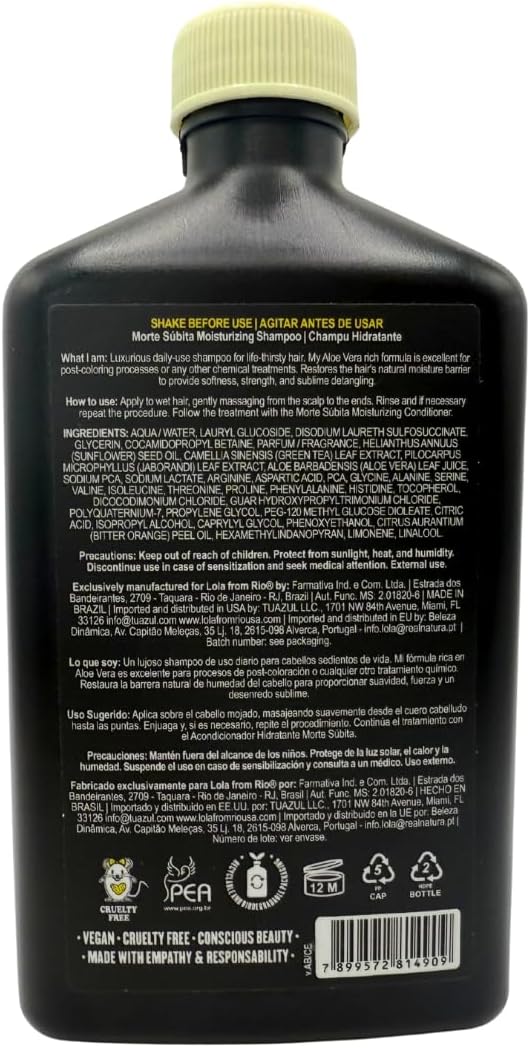 Lola From Rio Morte Subita  Moisturizing Shampoo 250ml