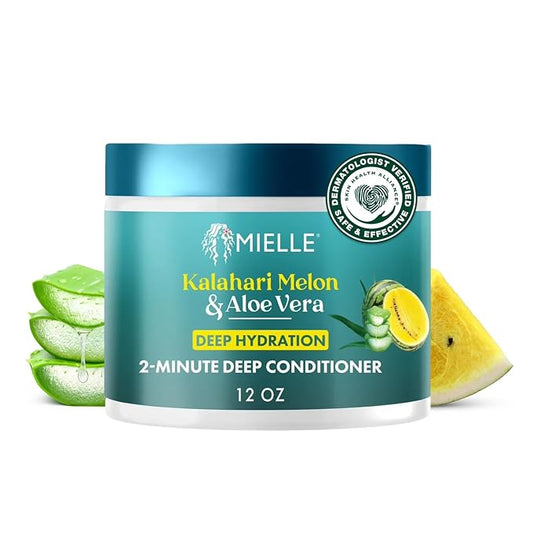 Mielle Organics 2-Minute Deep Conditioner Kalahari Melon & Aloe Vera Moisturizing Conditioner 12oz