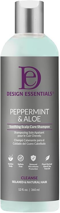 Design Essentials Peppermint & Aloe Therapeutics AntiItch Shampoo 12Oz
