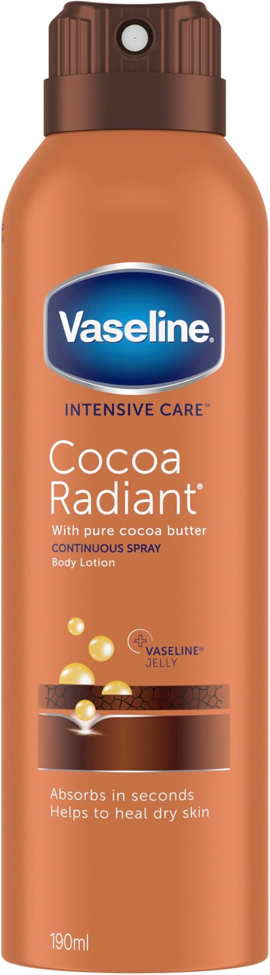 Vaseline Intensive Care Cocoa Radiant Spray Moisturiser 190ml