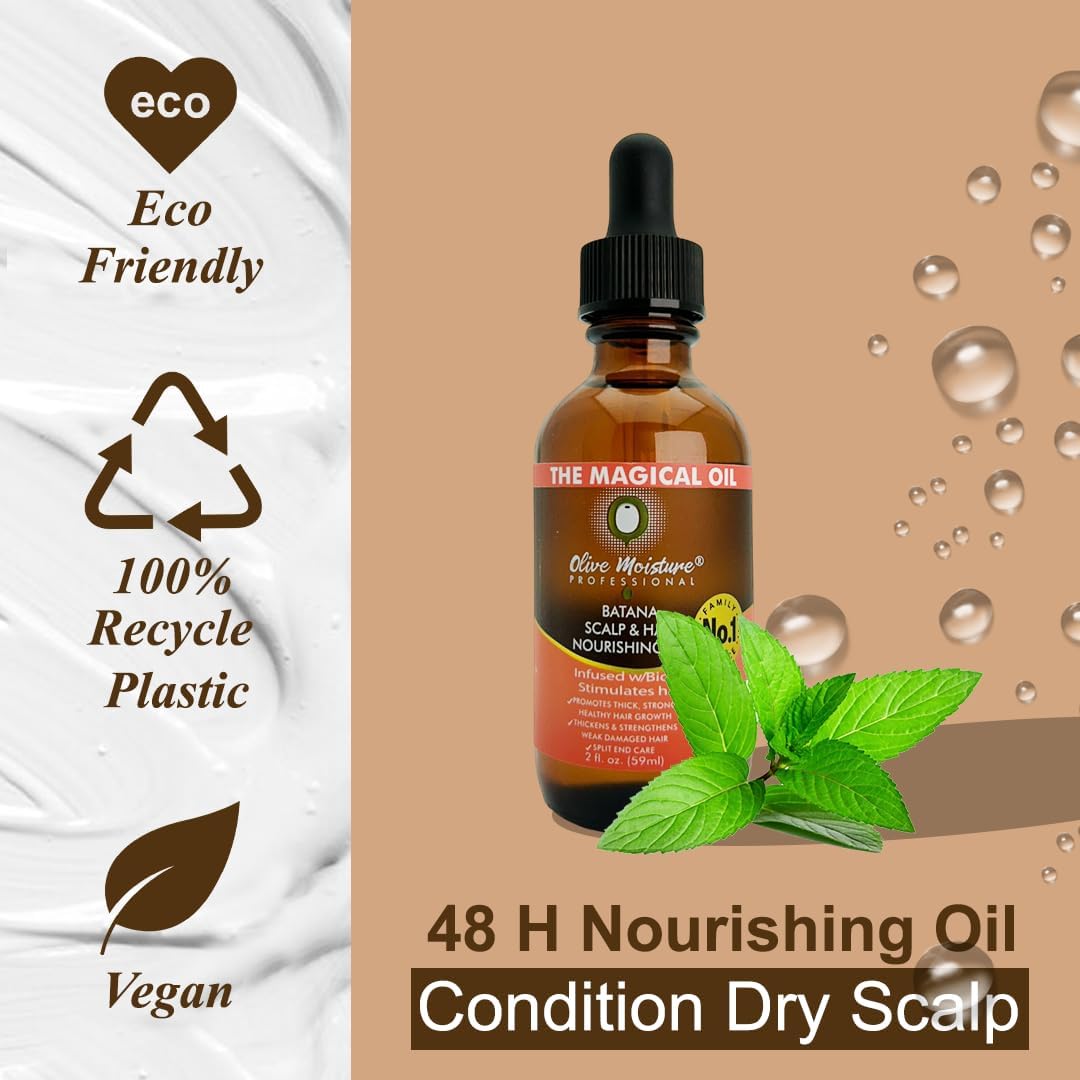 Olive Moisture Professional Batana Scalp and Hair Nourishing Oil 2OZ