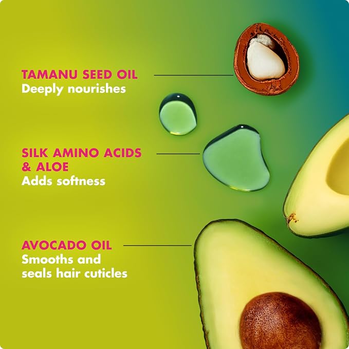 Mielle Organics Avocado & Tamanu Curly Hair Mousse - Anti Frizz Hair Foam 222ml