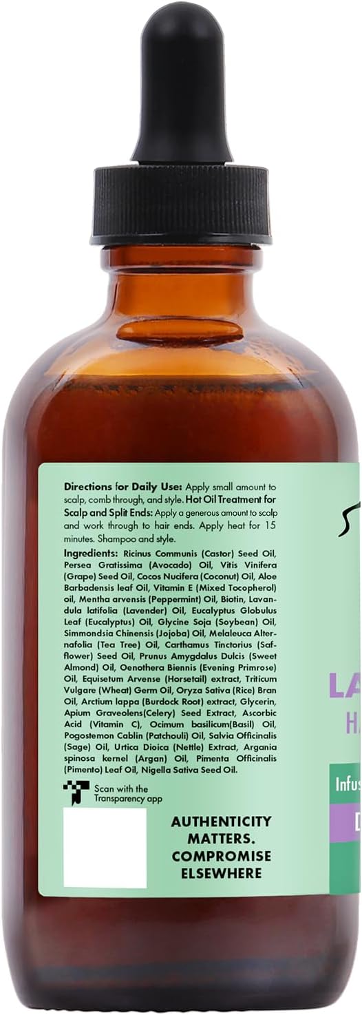 Sunny Isle Lavender Mint Hair and Strong Roots Oil 4oz