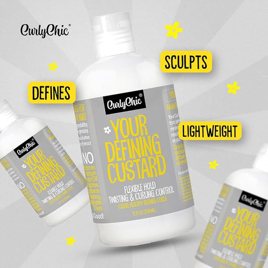 CurlyChic Your Defining Custard Curl Defining & Moisturizing Styling Cream 12 Oz