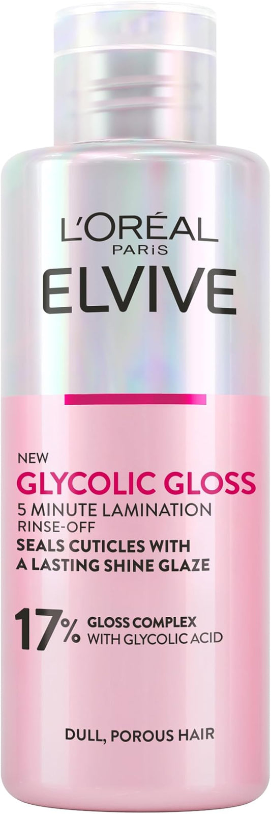 L'Oréal Paris Rinse-Off Treatment For Dull Hair, Elvive Glycolic Gloss 5 Minute Lamination 200ml
