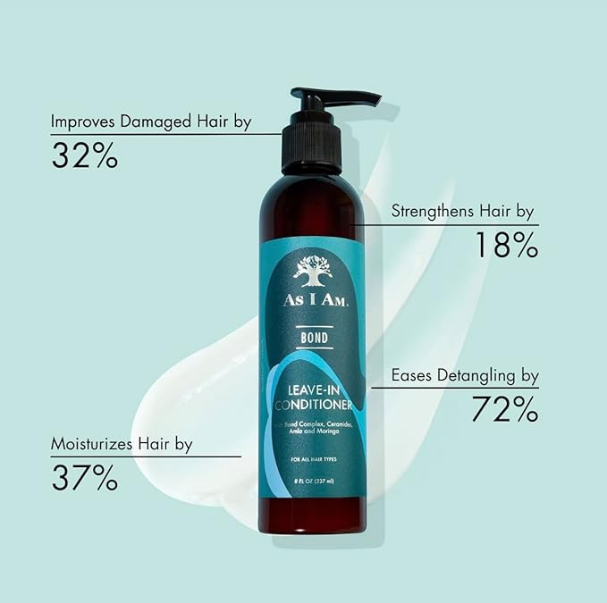 As I Am Bond Leave-In Conditioner With Moringa, Amla, & Ceramides 8oz
