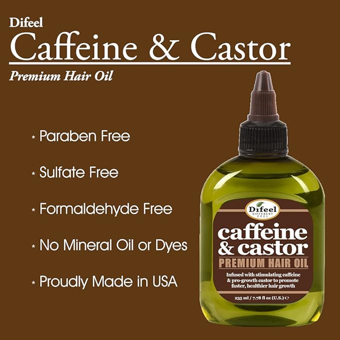 Difeel Caffeine & Castor Premium Hair Oil for Faster Hair Growth 235 ml