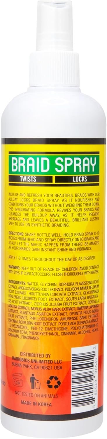 AllDay Locks Braid Spray 12oz