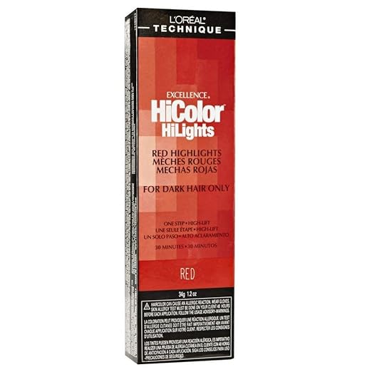 L'Oreal Excellence HiColor Highlights packaging for dark hair on a white background