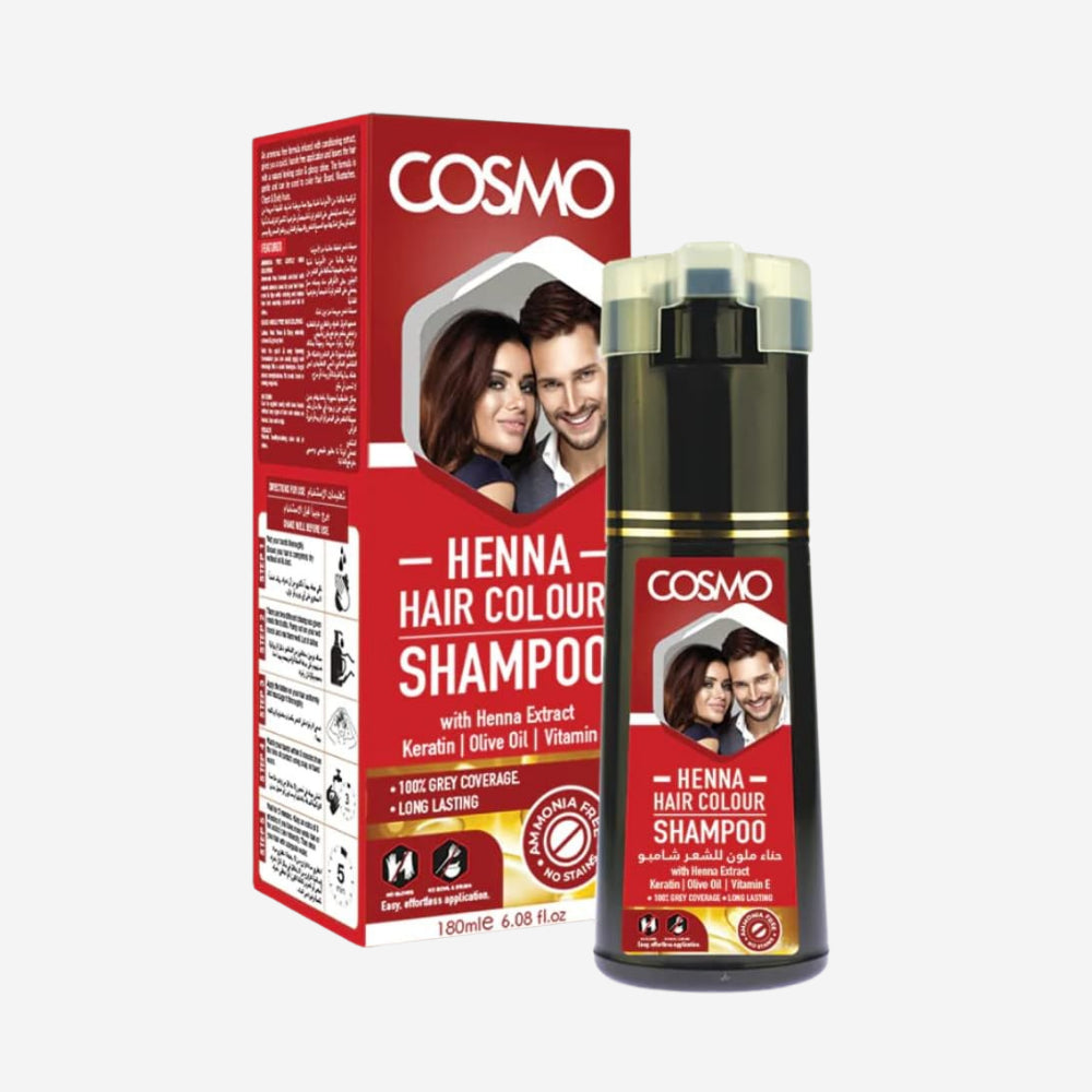 Cosmo Keratin Hair Colour Shampoo With Olive Oil & Vitamin E  180ml