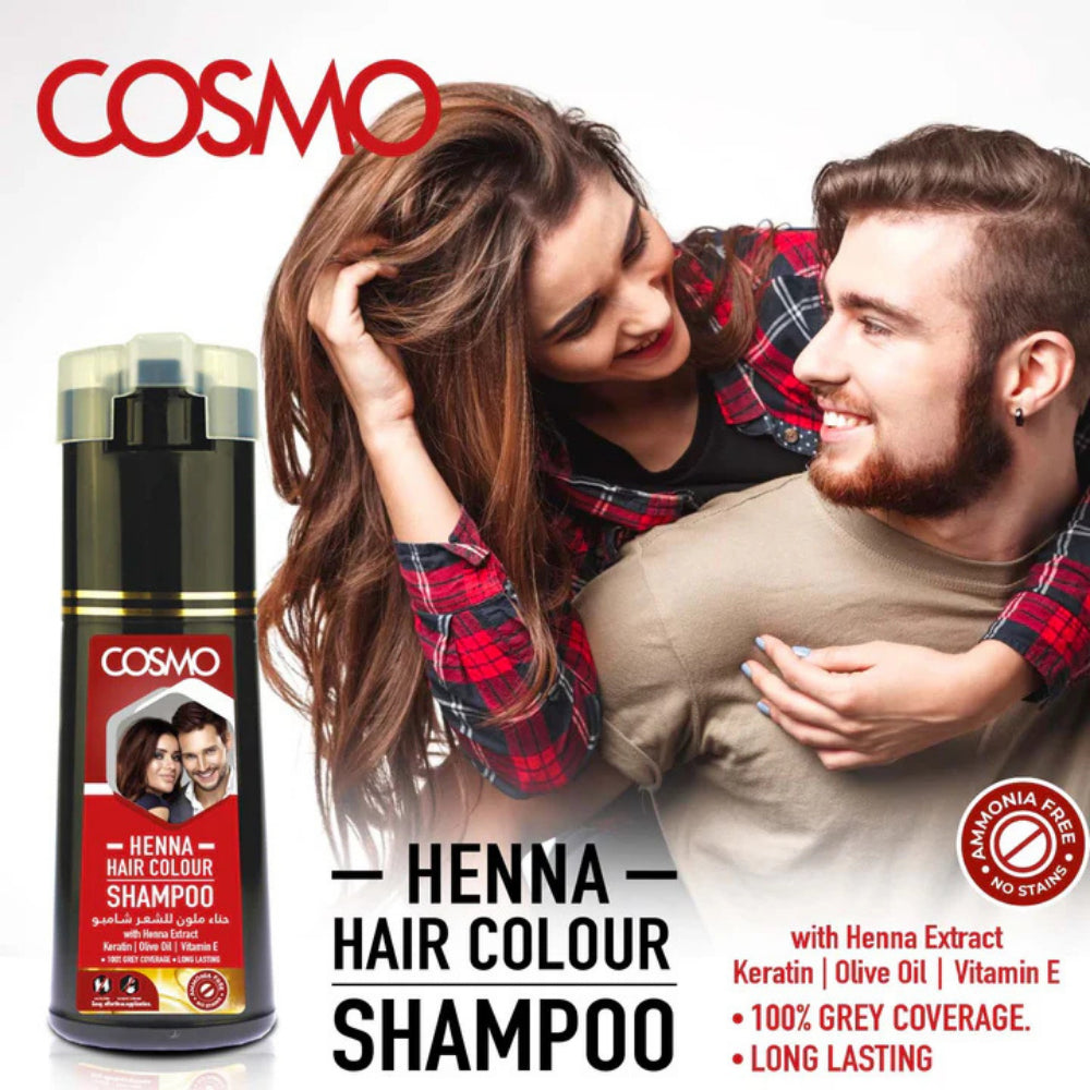 Cosmo Keratin Hair Colour Shampoo With Olive Oil & Vitamin E  180ml