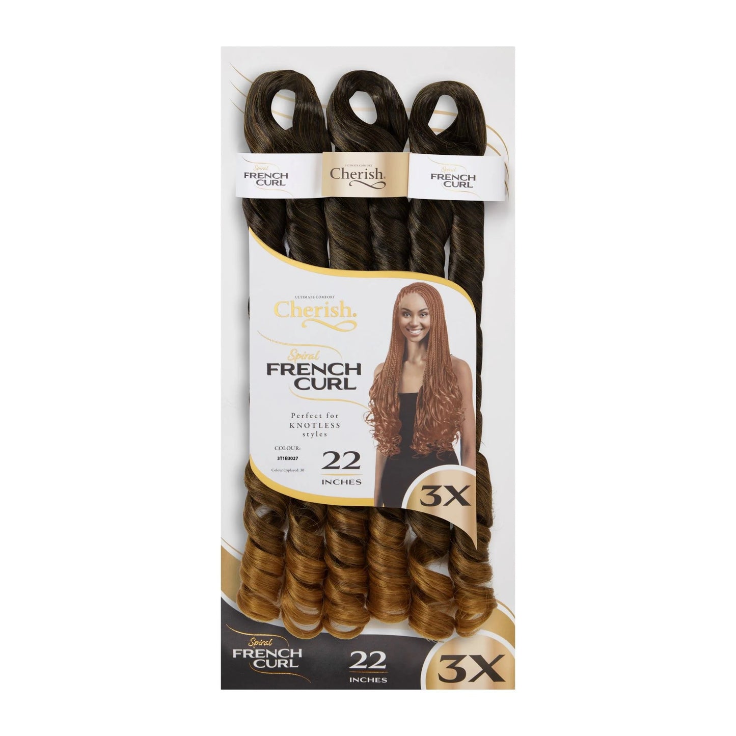 Cherish Spiral French Curl 3x Braid Pre Stretched 22''