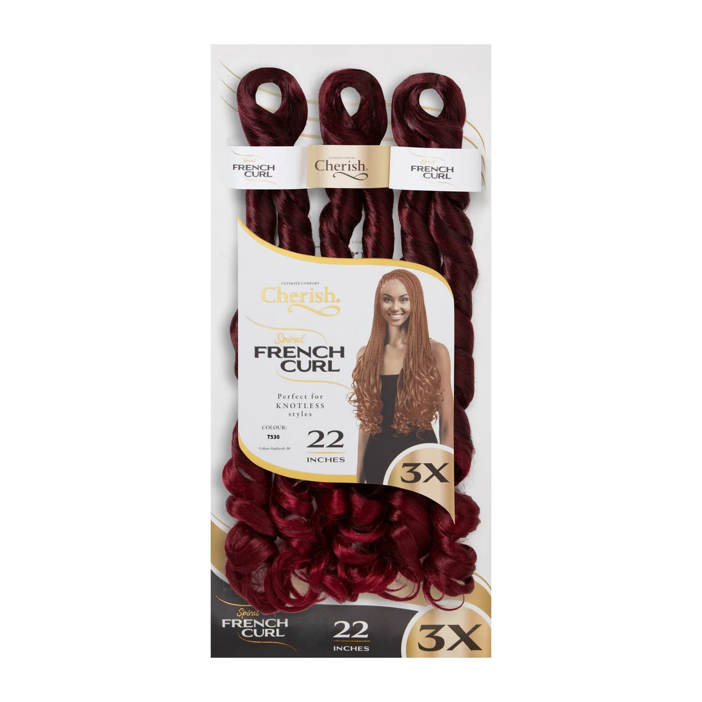 Cherish Spiral French Curl 3x Braid Pre Stretched 22''