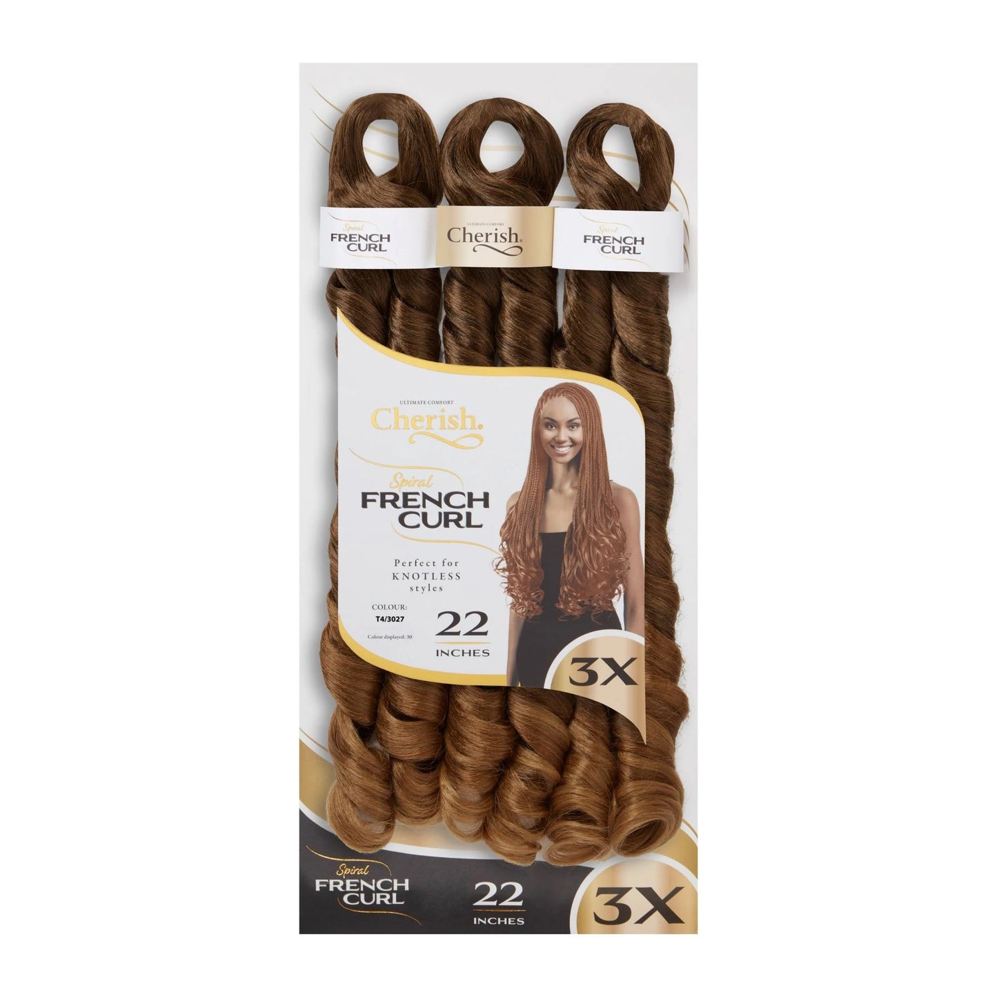 Cherish Spiral French Curl 3x Braid Pre Stretched 22''