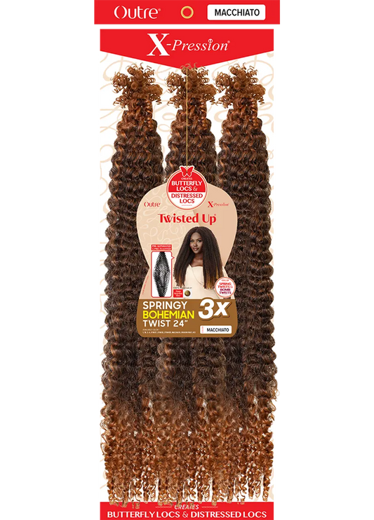 Outre Crochet Braids X-Pression Twisted Up 3X Springy Bohemian Twist 16" & 24"