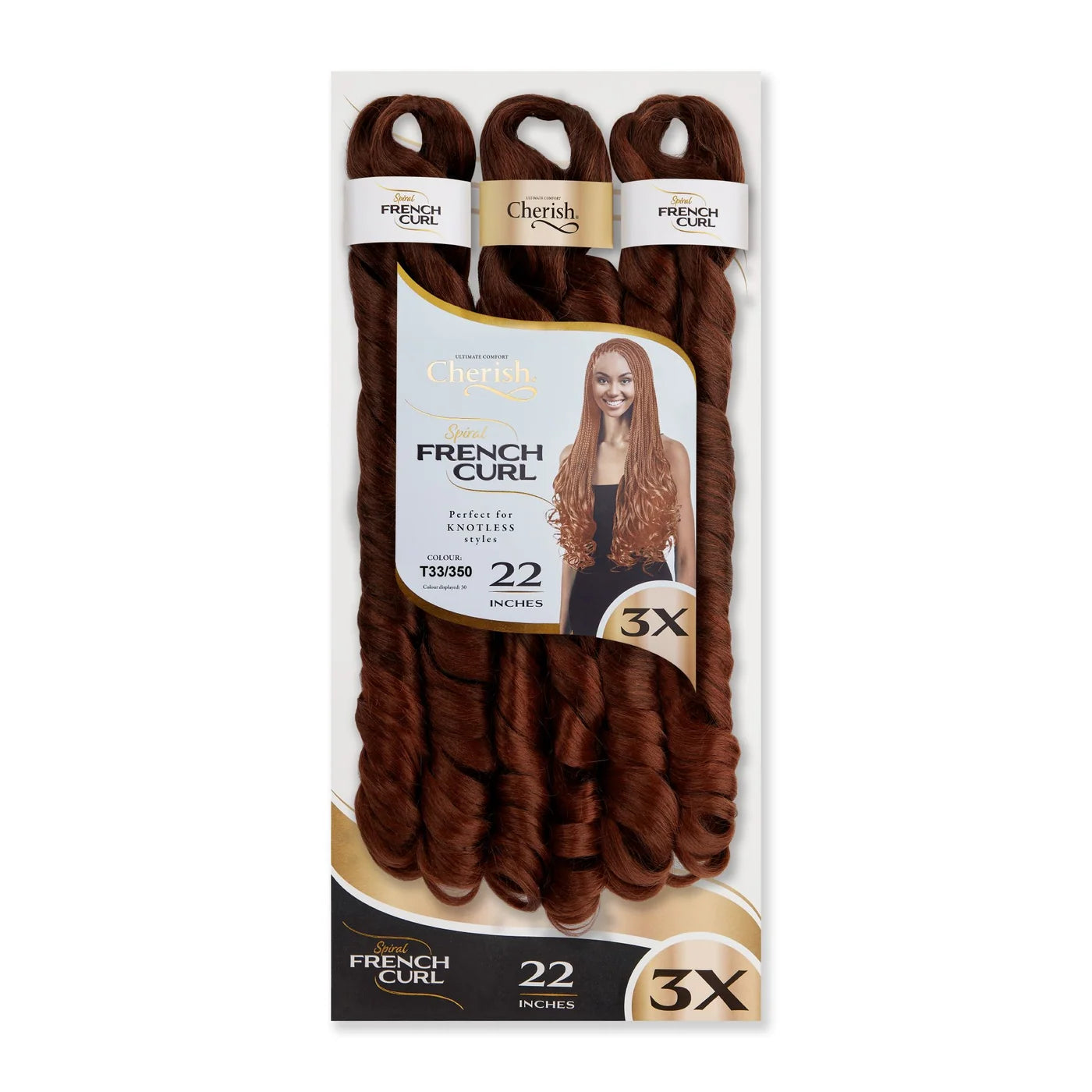 Cherish Spiral French Curl 3x Braid Pre Stretched 22''
