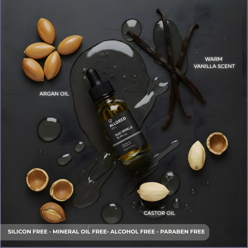 Allored Oud Vanille Beard Oil with Argan & Castor Oil 50ml