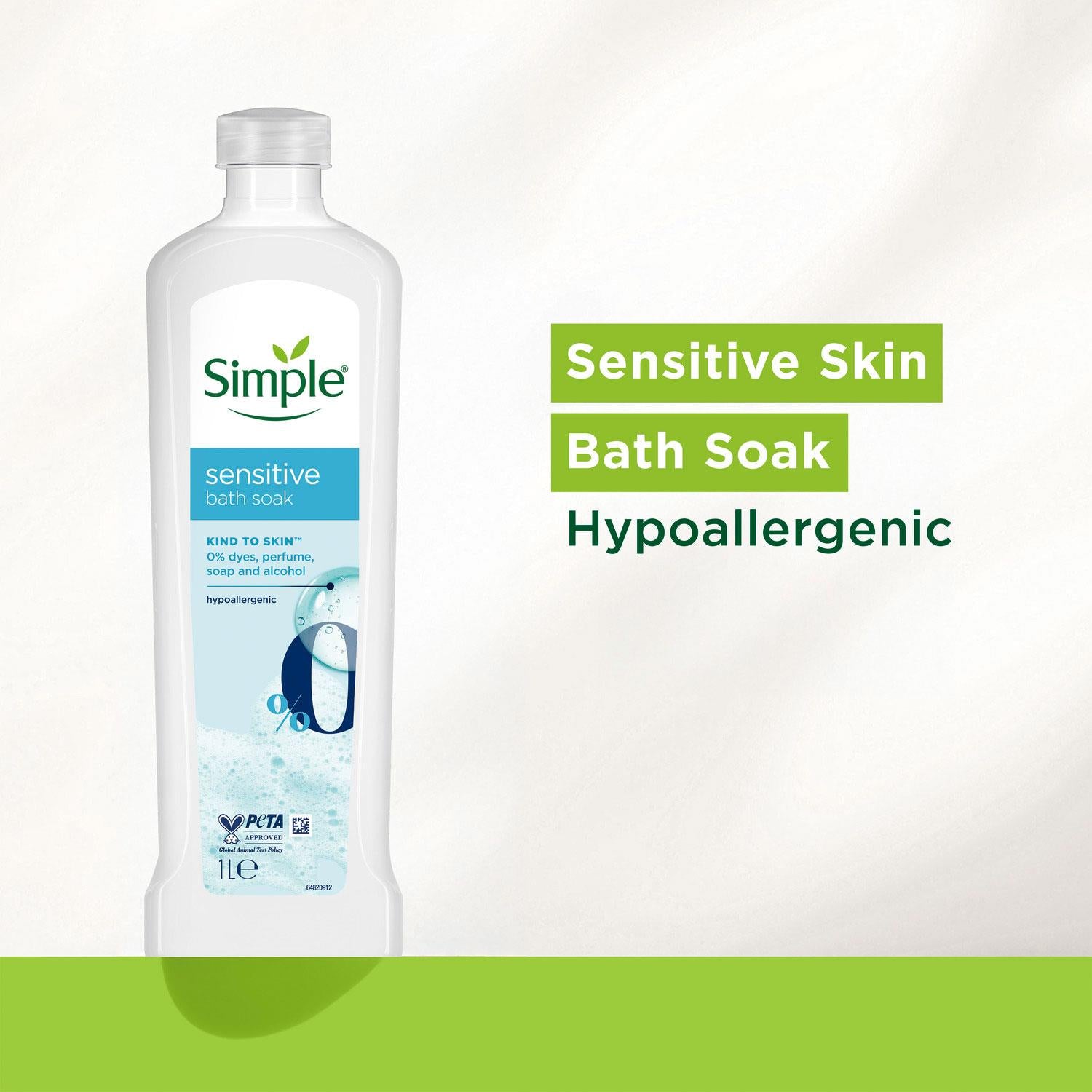 Simple Kind to Skin Bath Soak Sensitive  1L - product detail | CC Hair & Beauty