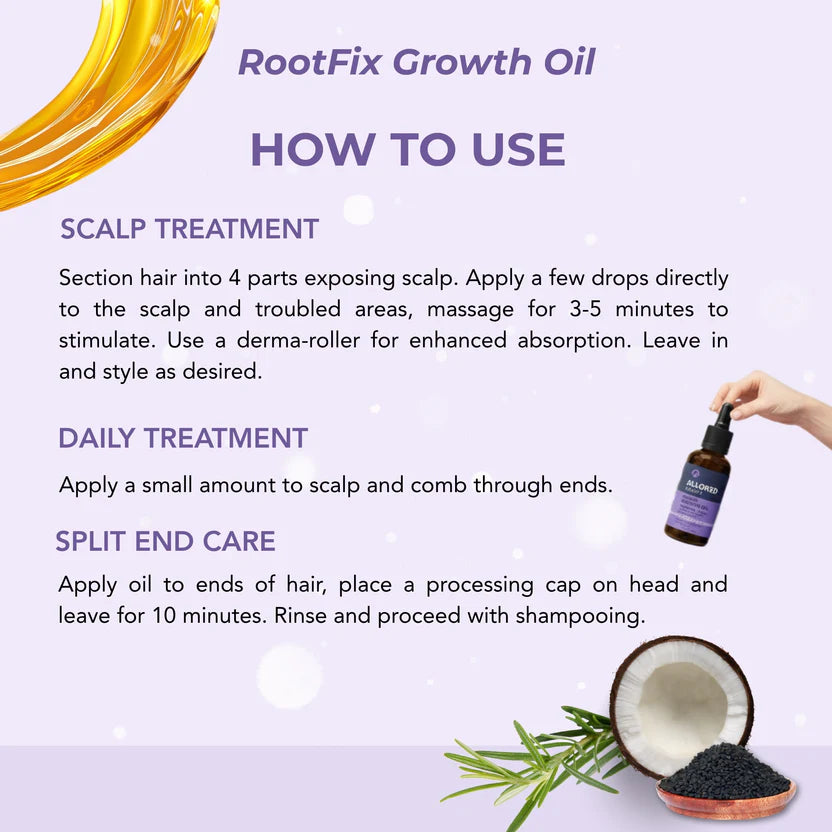 Allored RootFix Growth Oil with Batana & Rosemary - 15 Botanical Oils 50ml