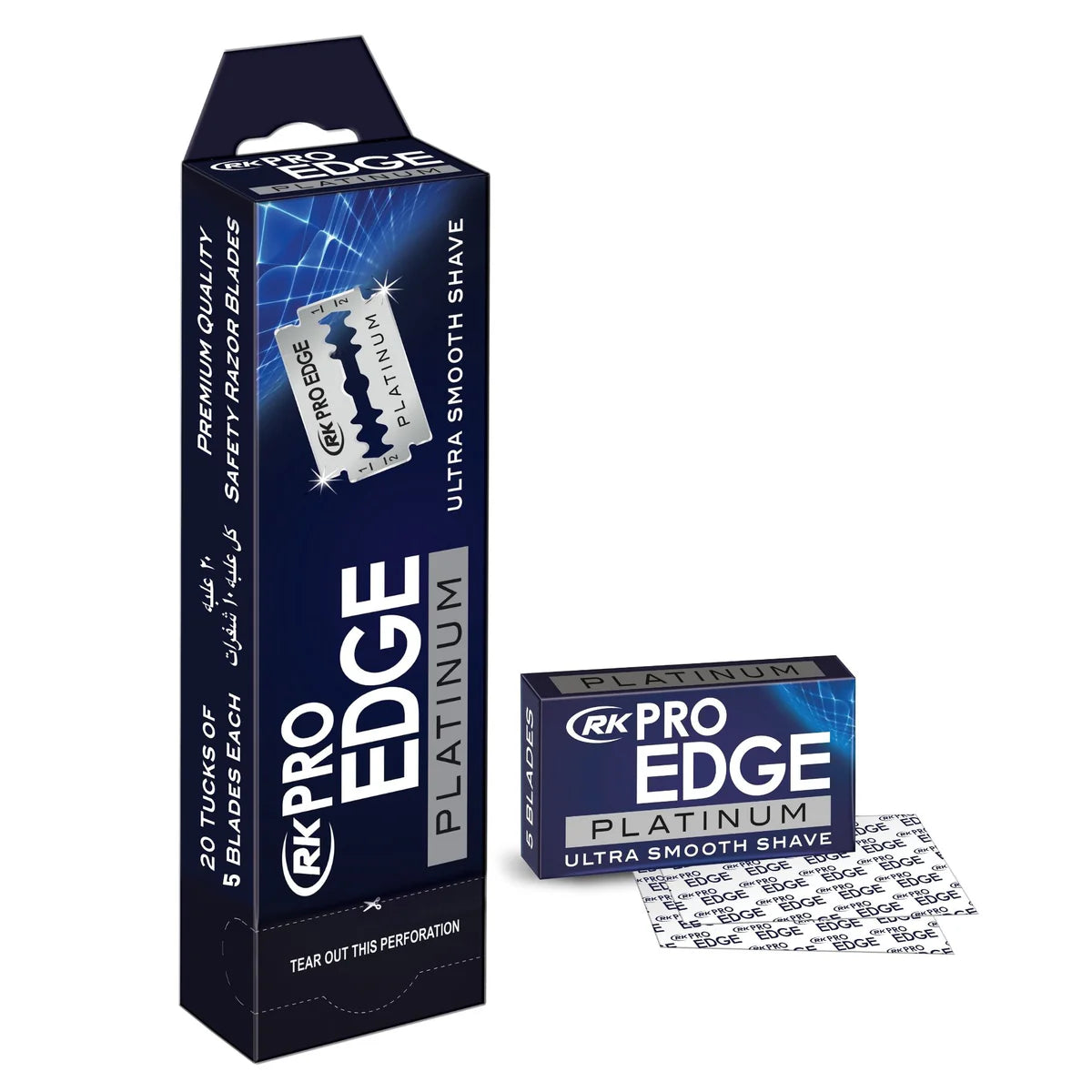 RK Pro Edge Platinum Double Edge Razor Blade 20x5 Packs