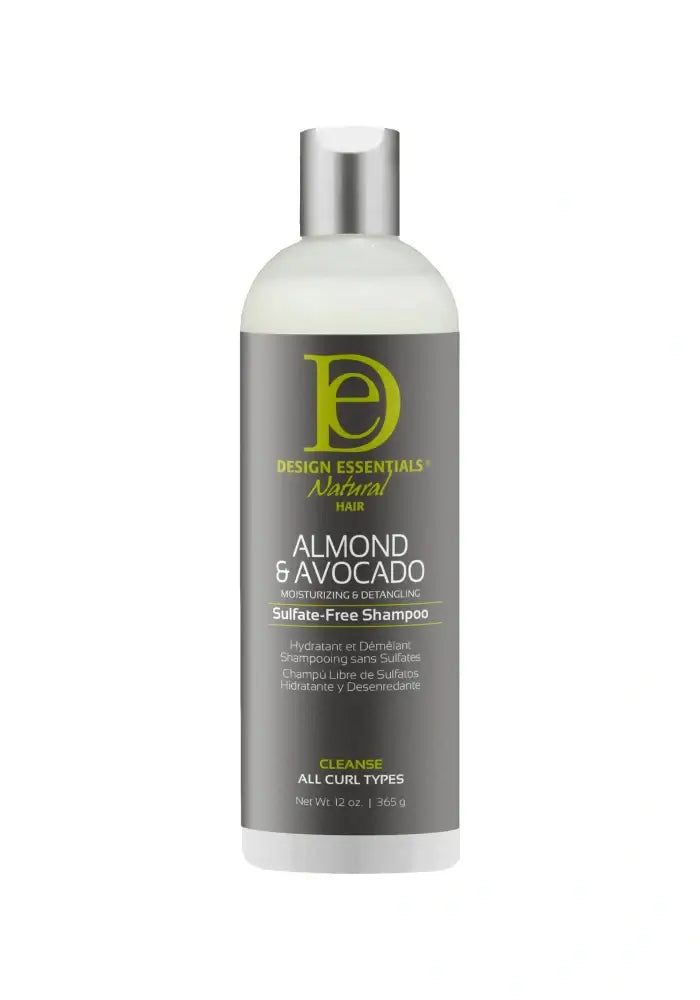 Design Essentials Almond & Avocado Moisturizing & Detangling Sulfate-Free Shampoo - 12Oz