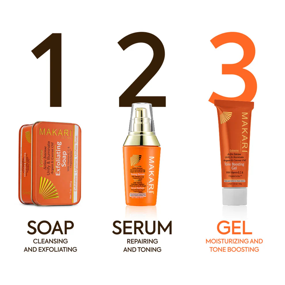 Makari Extreme Argan & Carrot Oil Tone Boosting Gel 1.0 oz